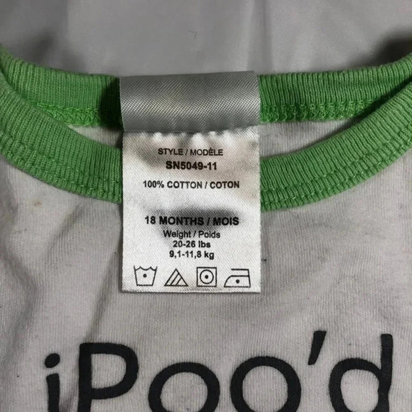 4/$20 Bruin  White iPoo’d Onesie - Picture 4 of 4